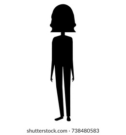 beautiful woman silhouette avatar character