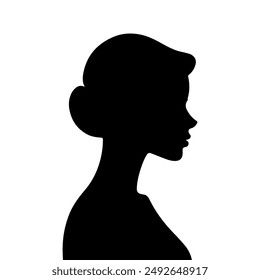 Beautiful woman silhouette vector illustration