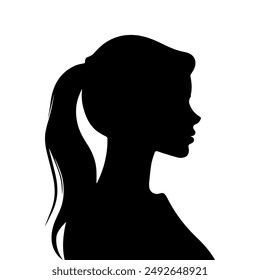 Beautiful woman silhouette vector illustration