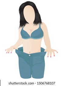 beautiful woman with slim body vector design