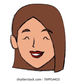 beautiful woman smiling face