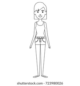 beautiful woman standing avatar character