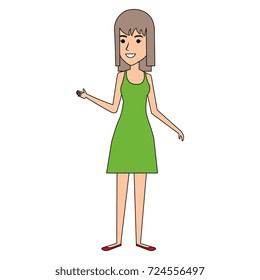 beautiful woman standing avatar character