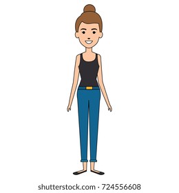 beautiful woman standing avatar character