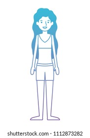 beautiful woman with swimsuit avatar character
