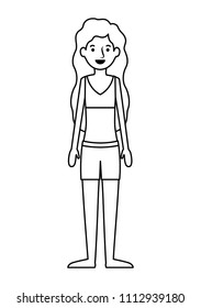 beautiful woman with swimsuit avatar character