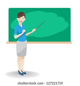 Beautiful woman teacher vector