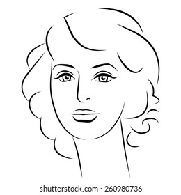 Beautiful woman. Vector.