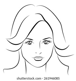 Beautiful woman. Vector.
