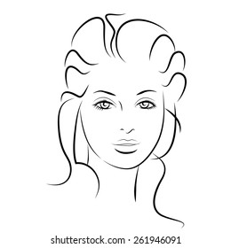 Beautiful woman. Vector.