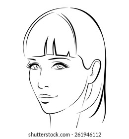 Beautiful woman. Vector.