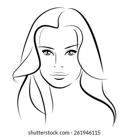 Schöne Frau. Vektorgrafik.