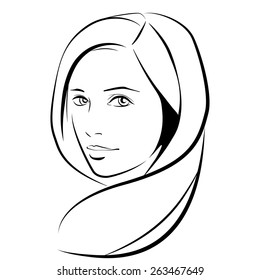 Beautiful woman. Vector.