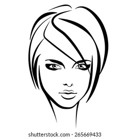 Beautiful woman. Vector.