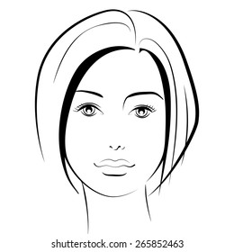 Beautiful Woman Vector Drawing Stock Vector (Royalty Free) 8630794