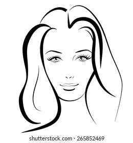 Beautiful woman. Vector.