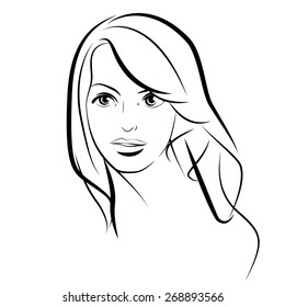 Beautiful woman. Vector.