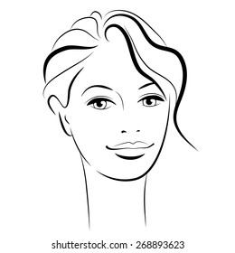 Beautiful woman. Vector.