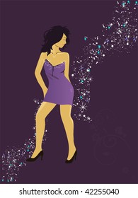 beautiful woman - vector
