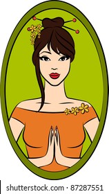Beautiful woman. Vector