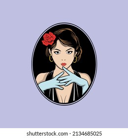 beautiful woman vector design  illustration