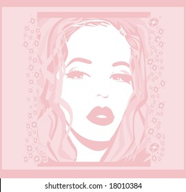 beautiful woman, vector illustration