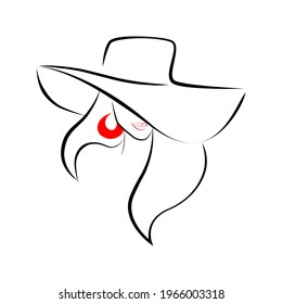 Beautiful woman vector logo template or an abstract concept for beauty salons, spa, cosmetics, health centers, fashion and beauty industry.