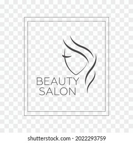 Beautiful woman vector logo template for hair salon, beauty salon, cosmetic procedures, spa center. vector logo template for hair salon