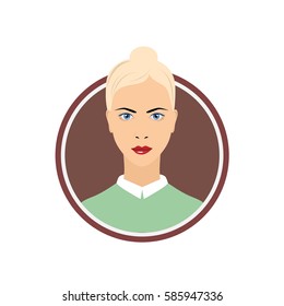 Beautiful woman vector logo template for beauty salon