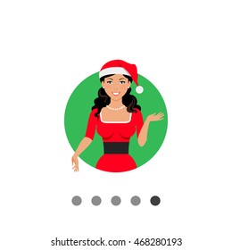 Beautiful woman wearing Santa costume