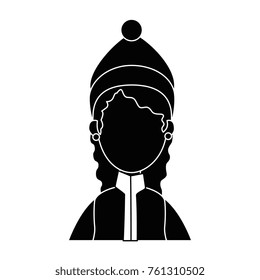 beautiful woman with winter clothes