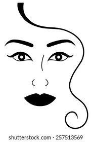 Beautiful woman's face