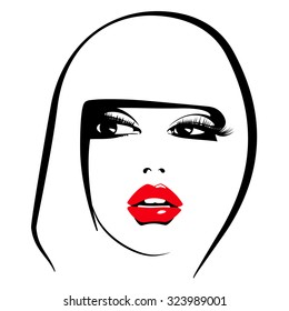 Beautiful woman's face.