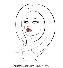 Beautiful woman's face.