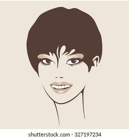 Beautiful woman's face.