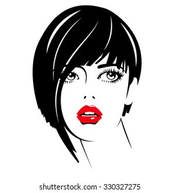 Beautiful woman's face.
