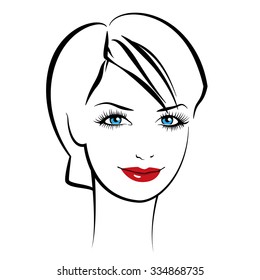 Beautiful woman's face.
