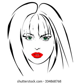 Beautiful woman's face.