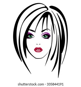 Beautiful woman's face.