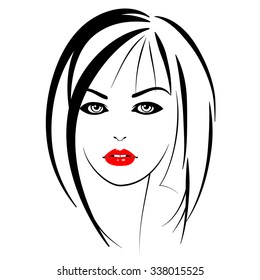 Beautiful woman's face.