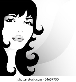 Beautiful woman's face