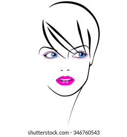 Beautiful woman's face.