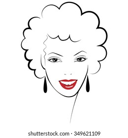 Beautiful woman's face.