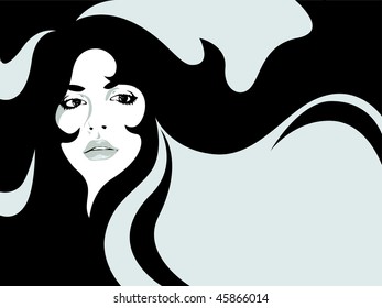 Beautiful woman's face