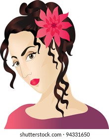 A beautiful woman's face