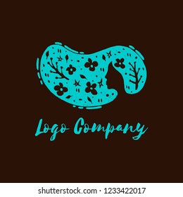 Beautiful woman's face logo design template. Abstract design concept for beauty salon, massage, magazine, cosmetic and spa. Premium vector icon.