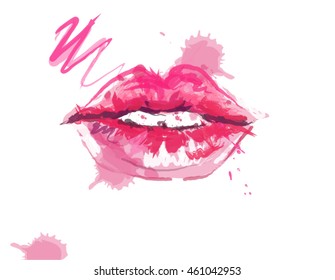 Beautiful woman's lips.