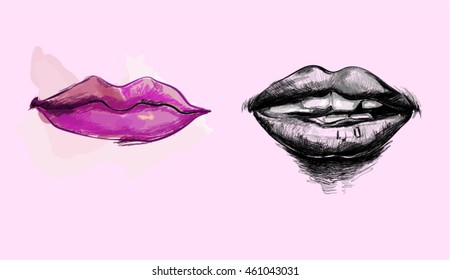 Beautiful woman's lips.