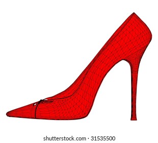 Beautiful Woman's Shoes Vector 01