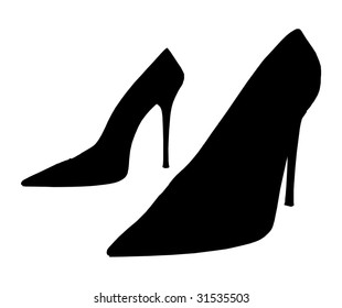 Beautiful Woman's Shoes Vector 02